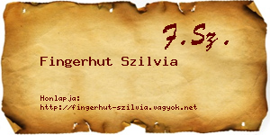 Fingerhut Szilvia névjegykártya