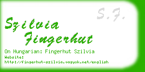 szilvia fingerhut business card